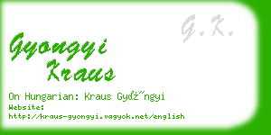 gyongyi kraus business card